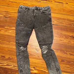 TOPMAN Spray On Skinny Distressed Jeans - 32x32